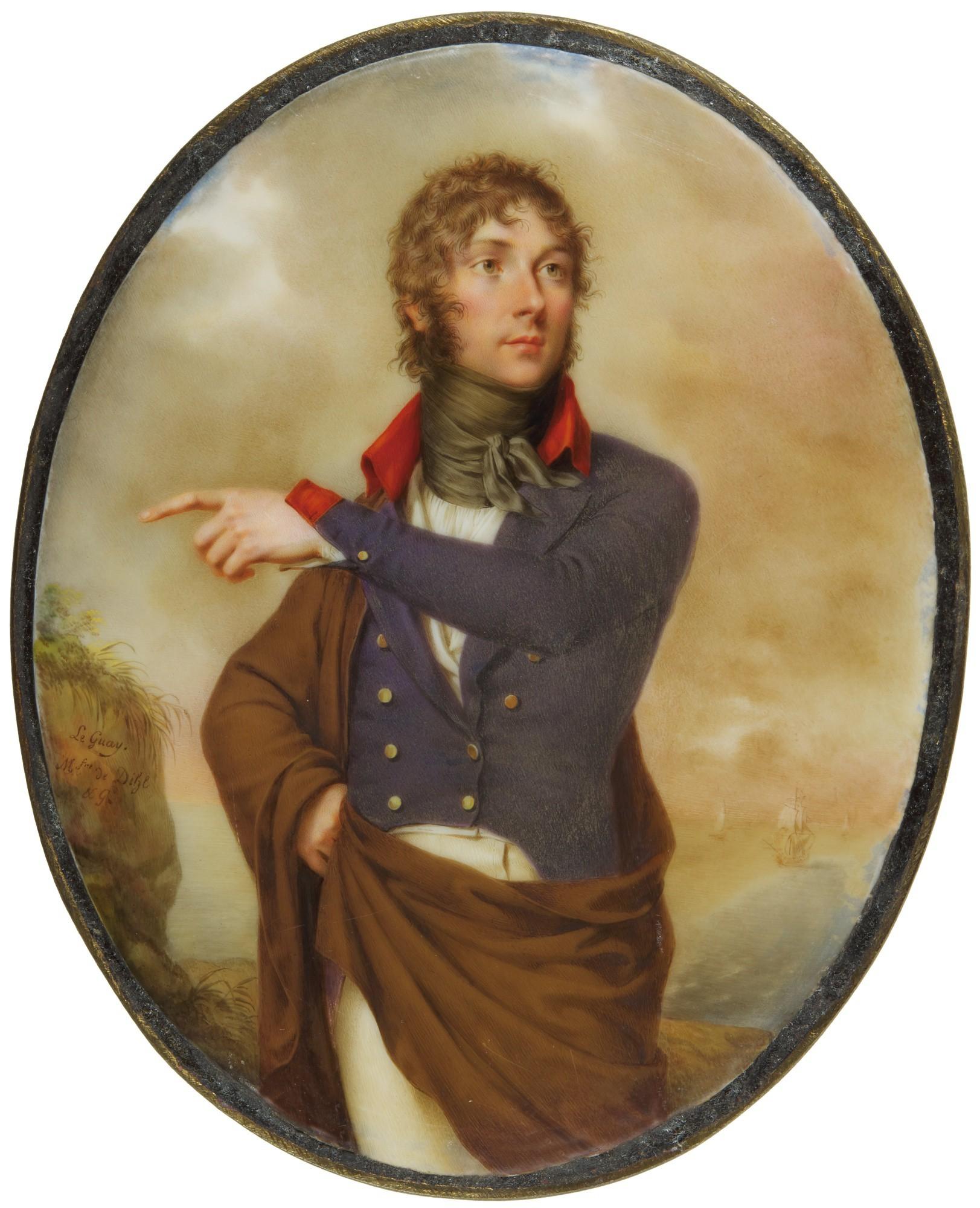 Étienne Charles Le Guay - Portrait Of A Naval Officer, Circa 1805