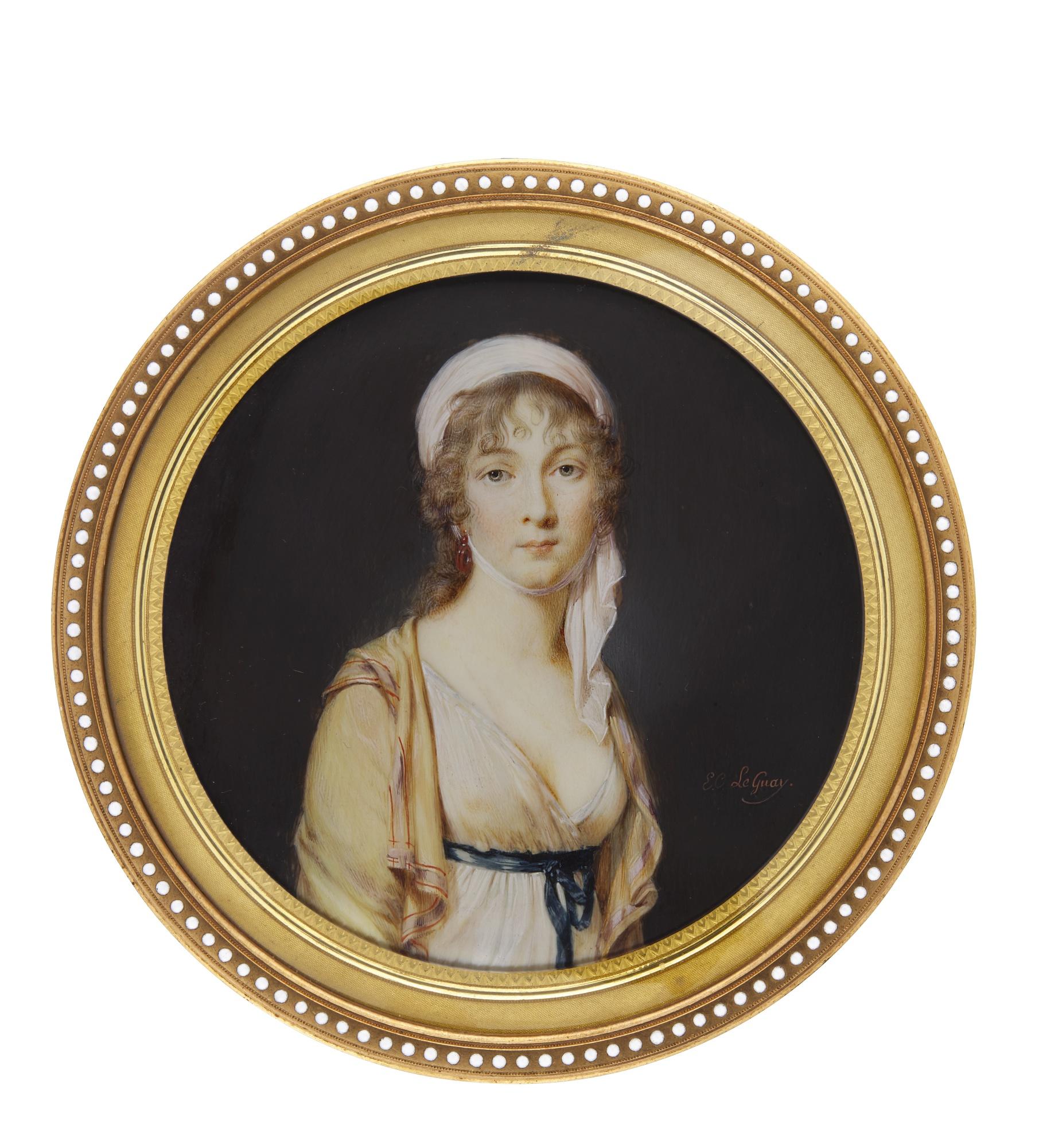 Étienne Charles Leguay - Portrait Of A Lady, Circa 1800