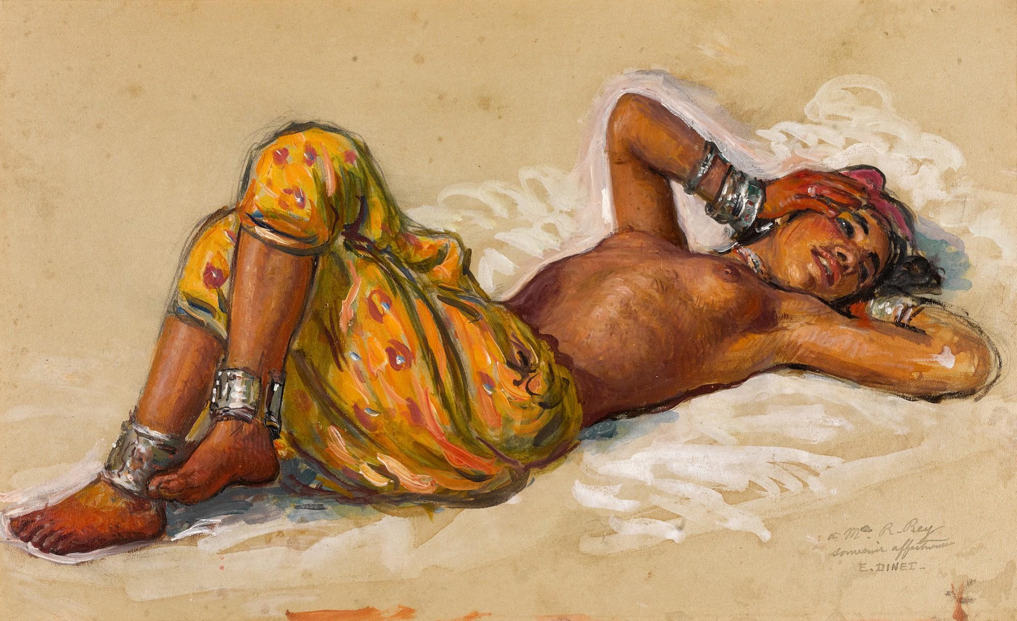 Etienne Dinet - Baigneuse Aux Bijoux