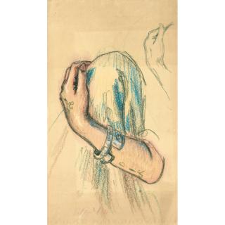 Etienne Dinet - Etude Pour La Porteuse De Linge; Etude De Bras