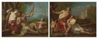 Étienne Jeaurat - Hercule et Omphale ; Angélique et Médor