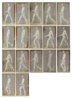 Étienne-Jules Marey - Homme qui marche (the Walking man), Chronophotographie, c. 1890-1895