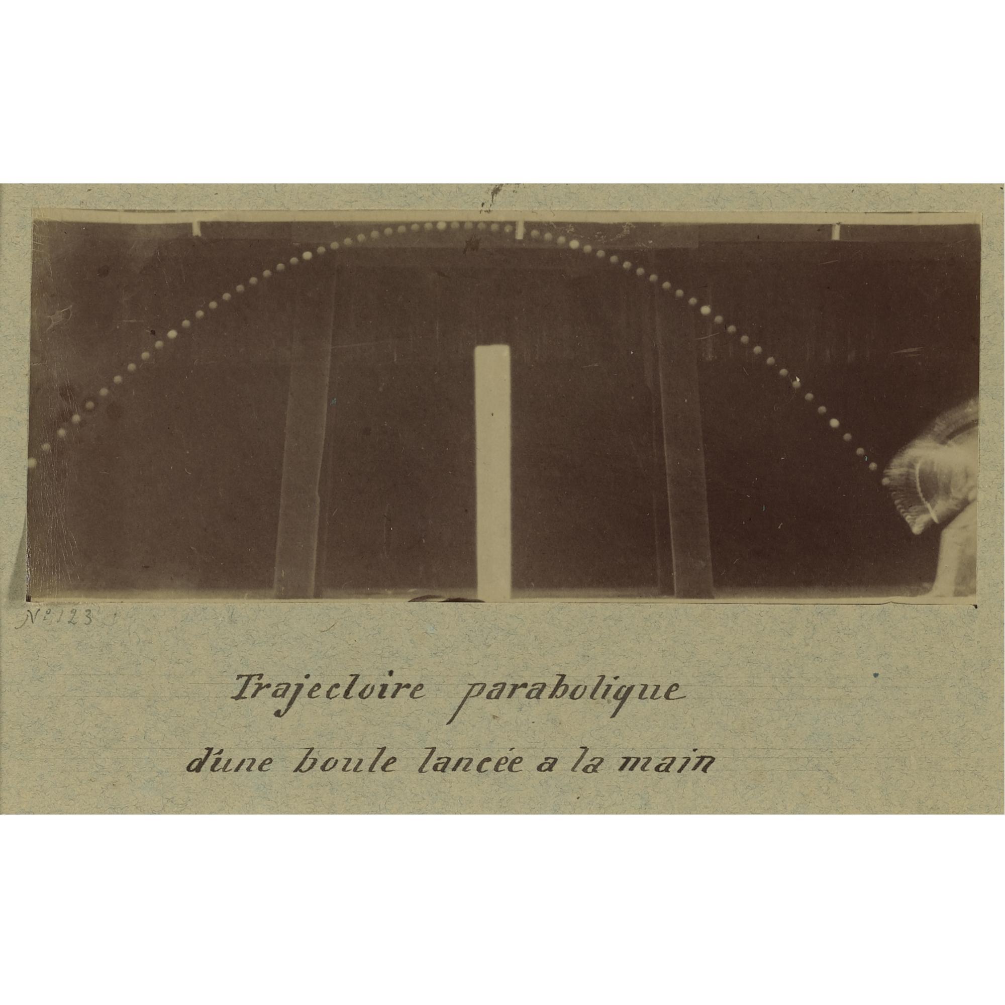 Etienne-Jules Marey - \'Trajectoire Parabolique D\'Une Boule Lancée À La Main\' (Parabolic Trajectory Of A Ball Thrown By Hand)
