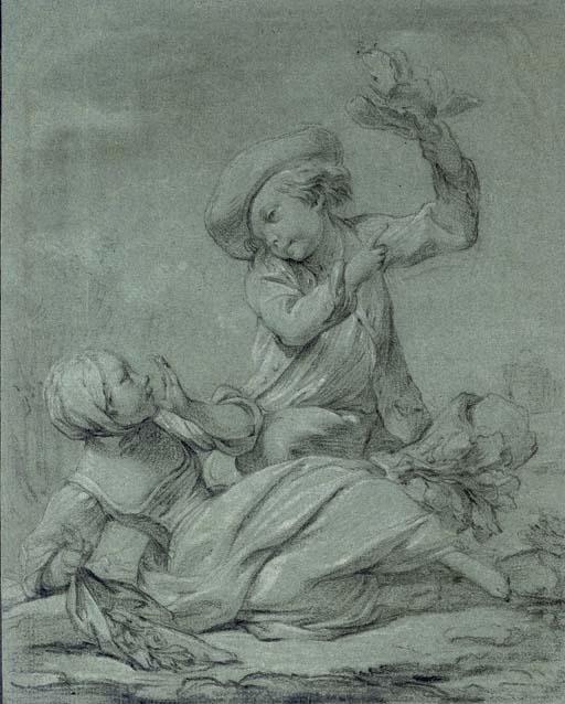 Étienne Maurice Falconet - Two children playing