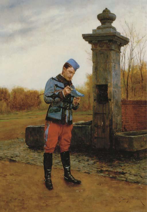 Étienne Prosper Berne-Bellecour - A Letter from Home