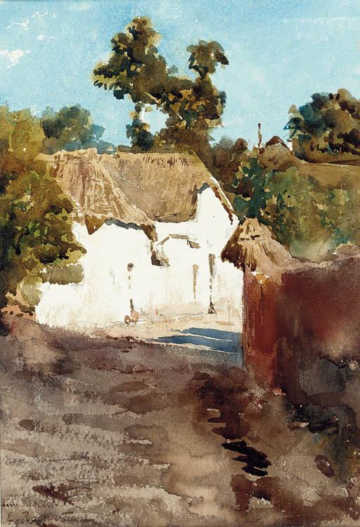 Ettore Roesler Franz - A Cottage Near Teignmouth