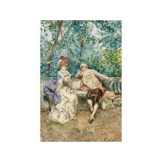 Ettore Simonetti - An Elegant Couple In The Garden