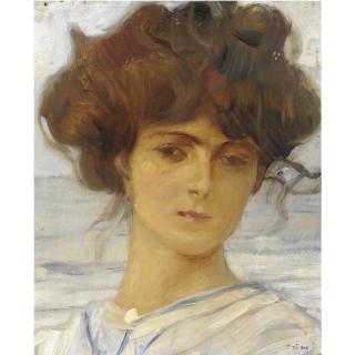 Ettore Tito - Ritratto Di Fanciulla