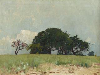 Eugen Bracht - Baumgruppe in den Dünen