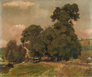 Eugen Bracht - Bootshaus an der Ruhr