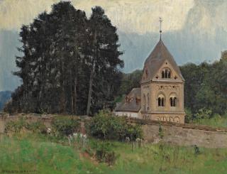 Eugen Bracht - Die Waldkirche in Maria Laach.