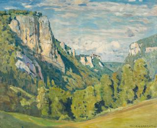 Eugen Bracht - „Donautal gegen Werenwag“.