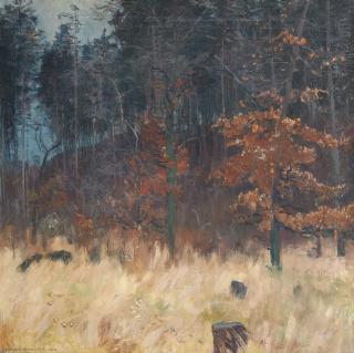 Eugen Bracht - Herbstlicher Wald