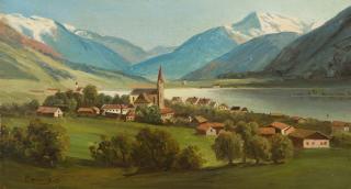 Eugen Bracht - Schweizer Landschaft (am Walensee).´