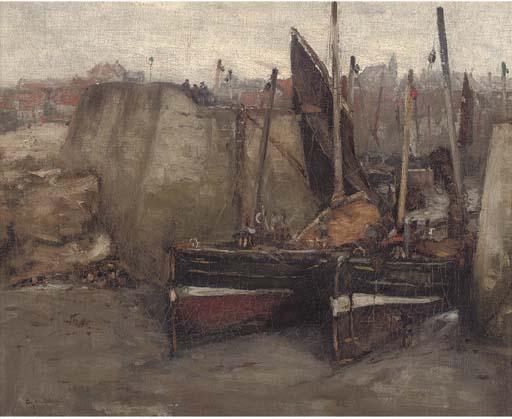 Eugen Dekker - Fishing trawlers in dry dock