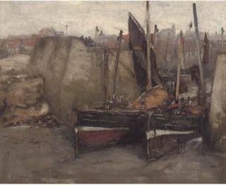 Eugen Dekker - Fishing trawlers in dry dock