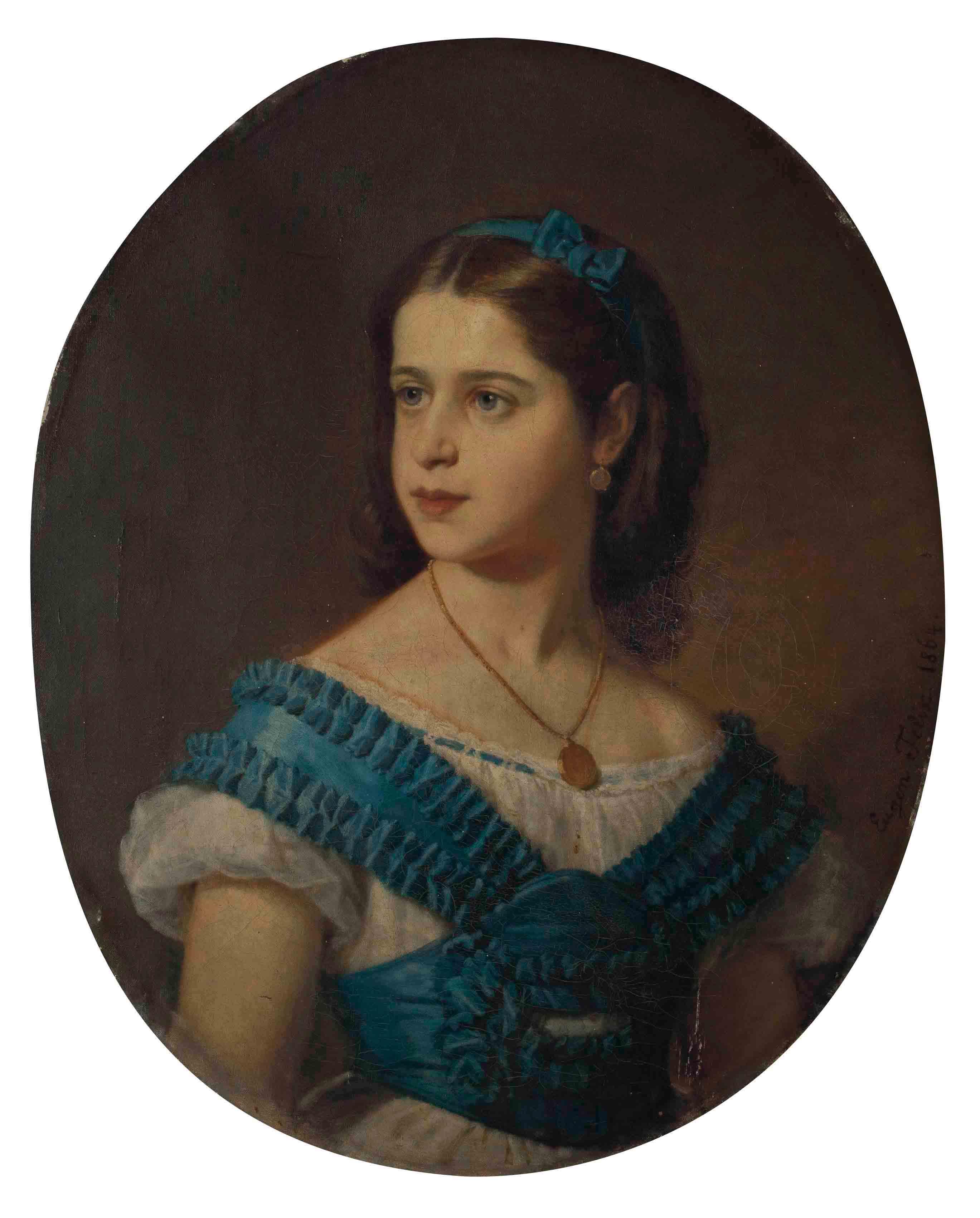 Eugen Felix - Portrait de madame Léon Fould, née Ephrussi