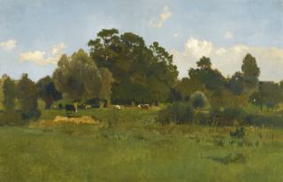 Eugen Jettel - Austrian weide Mit Kühen (Meadow With Cows)
