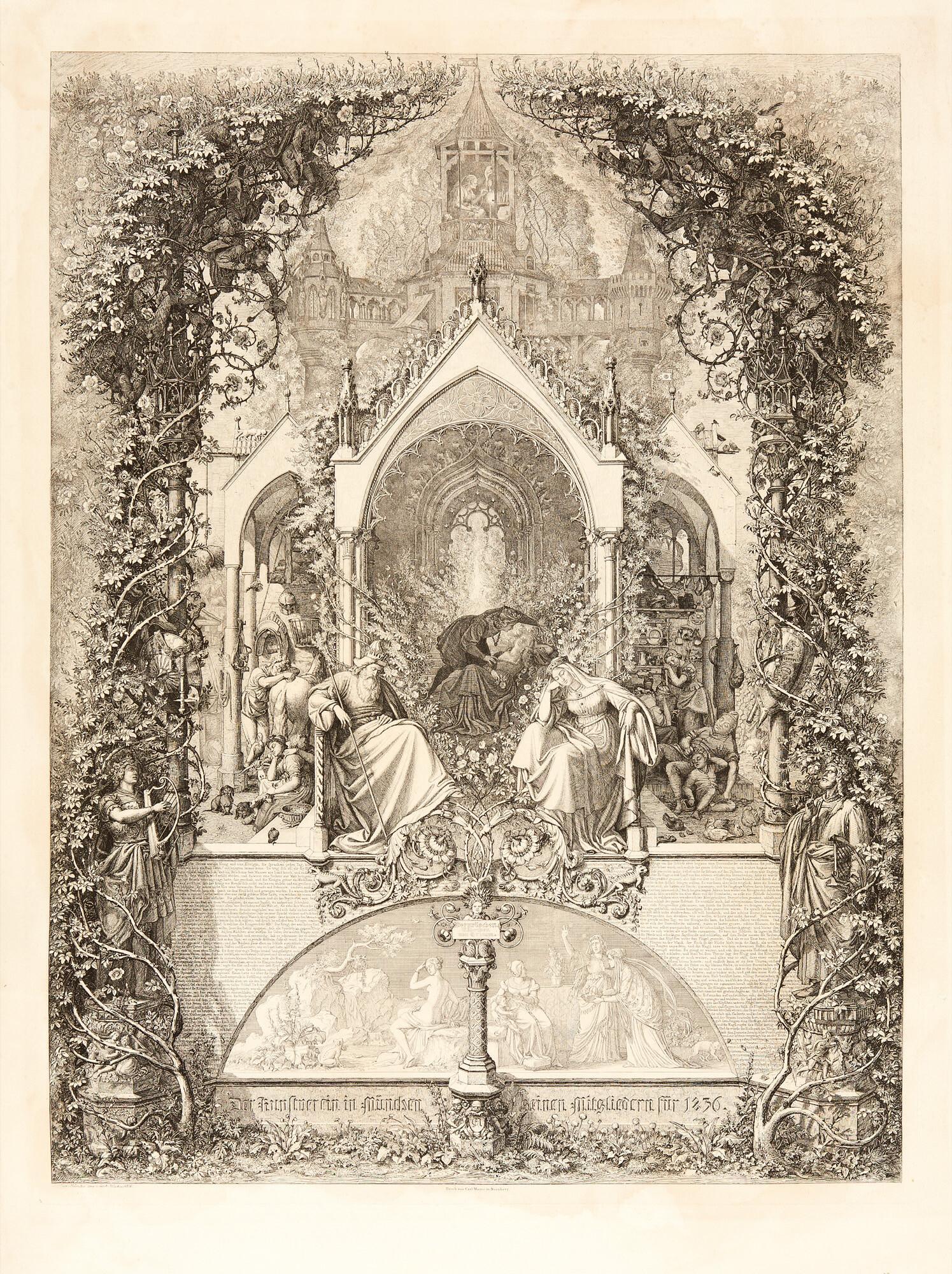 Eugen Napoleon Neureuther - Dornröschen, nach Grimms Märchen.