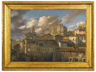 Eugen Napoleon Neureuther - Houses In Rome, Near Santissima Trinità Dei Monti