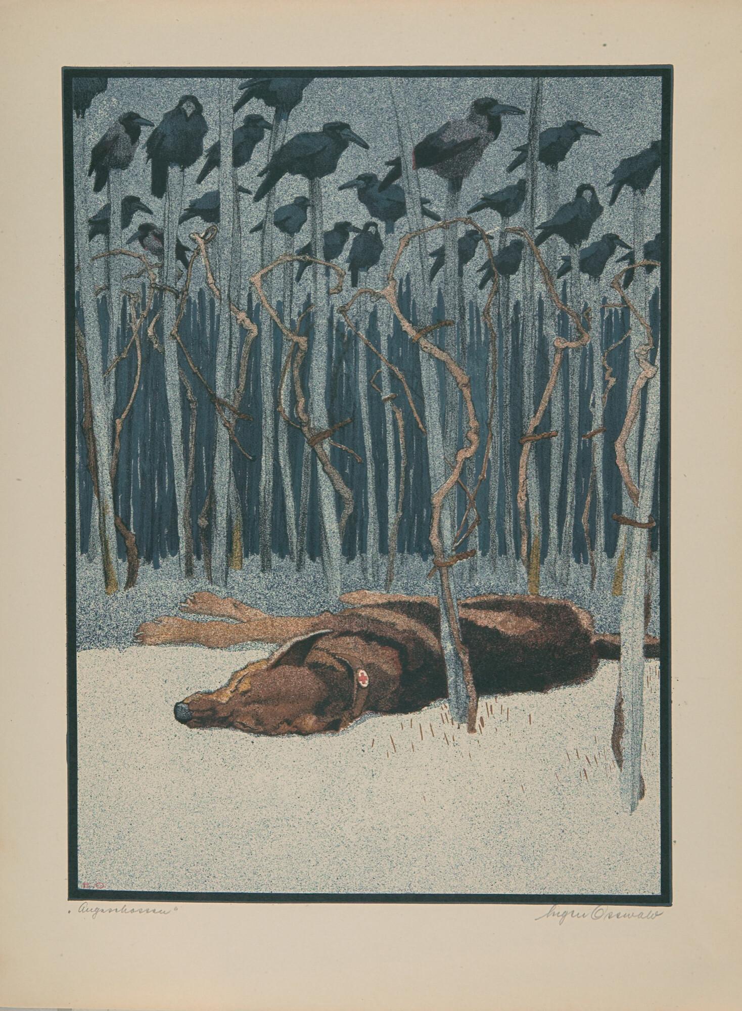 Eugen Osswald - Gedeckter Weg – 20 farbige Steinzeichnungen aus dem Feld von