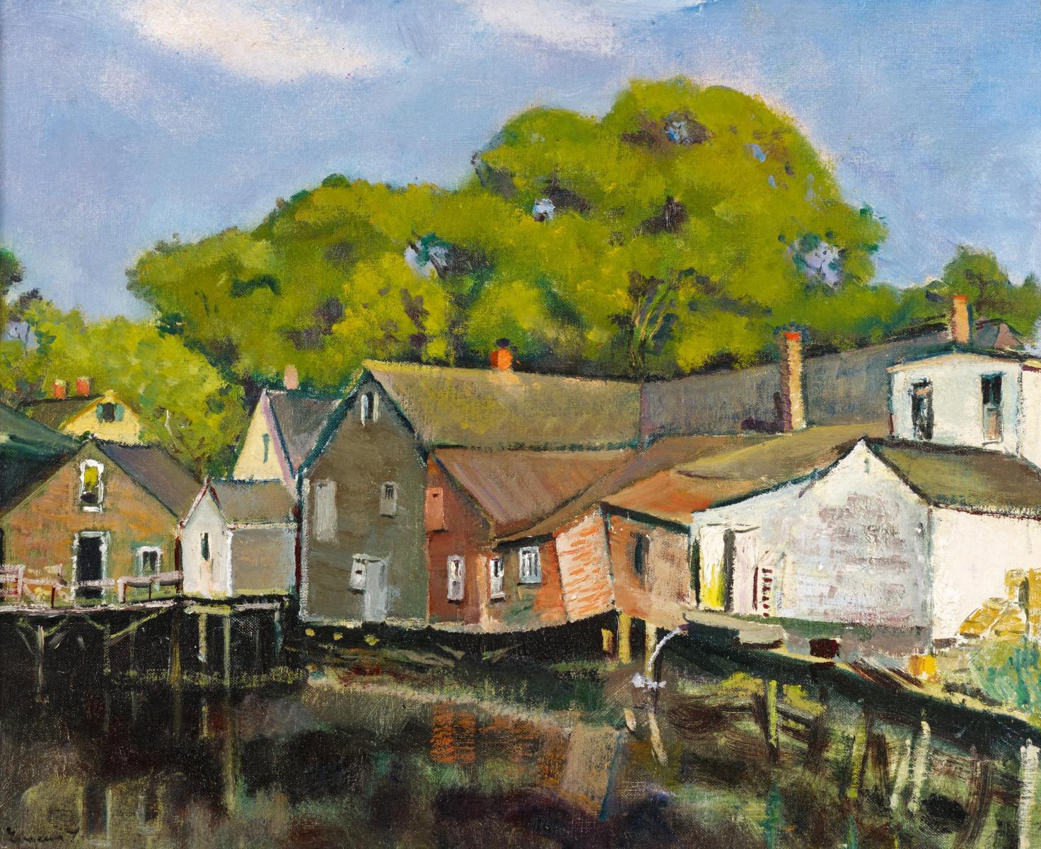 Eugen Spiro - Alte Häuser in Kennebunkport.