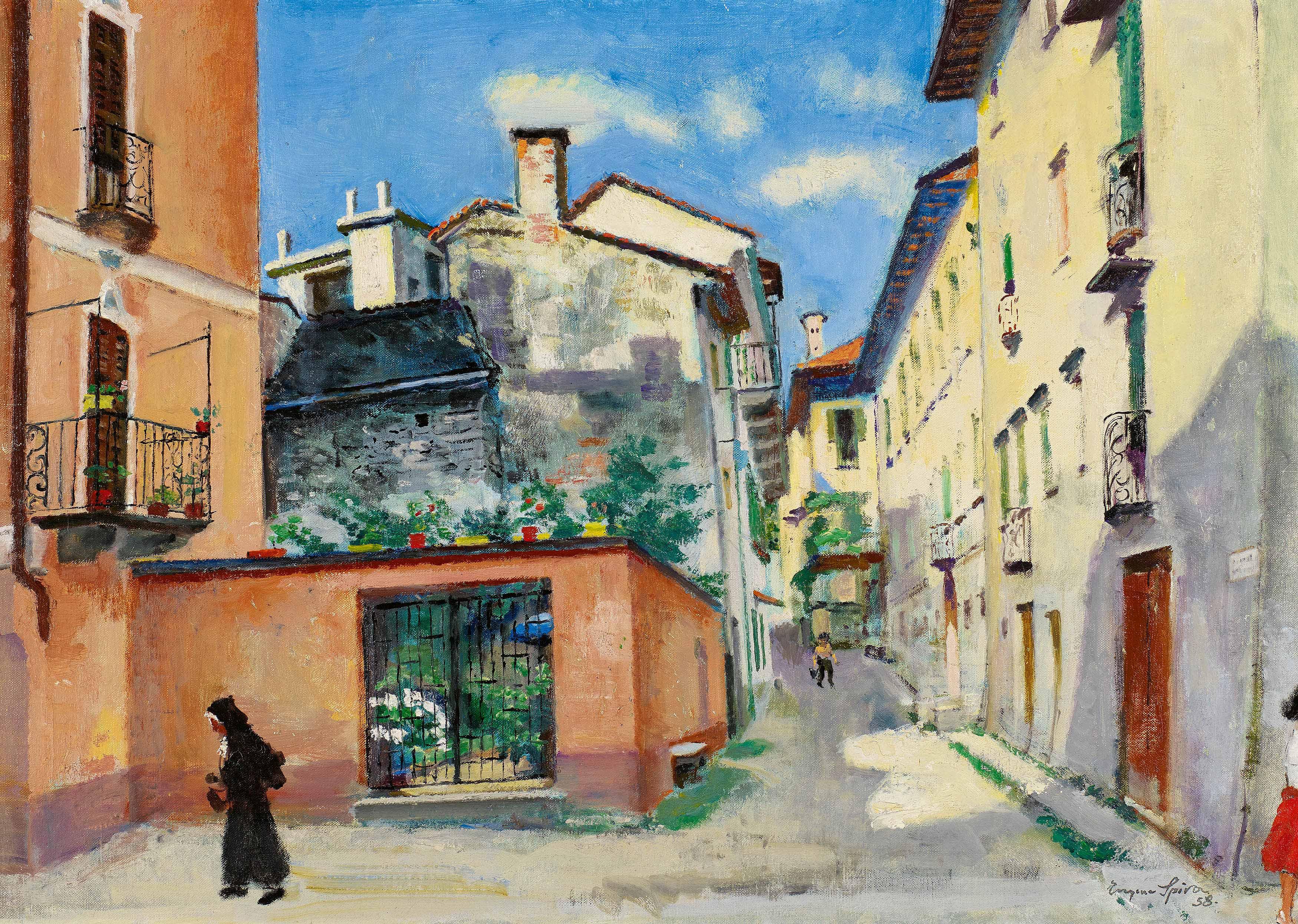 Eugen Spiro - Straße in Orta II