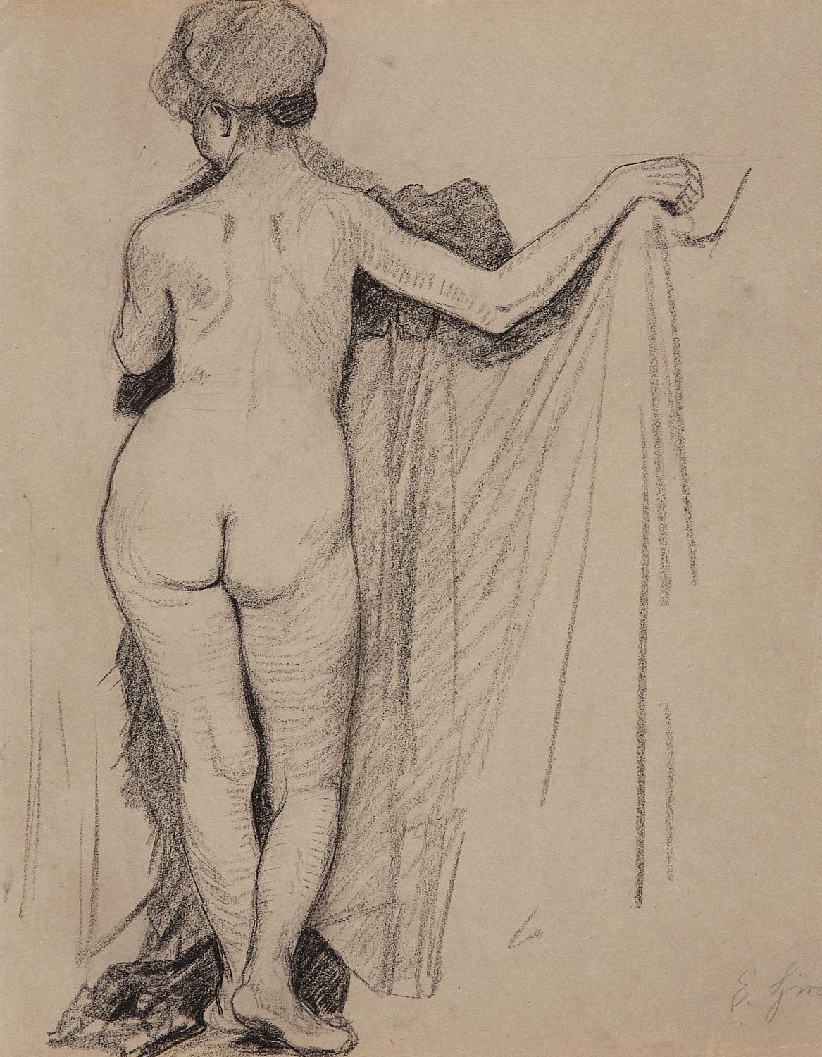 Eugen Spiro - Weiblicher Rückenakt