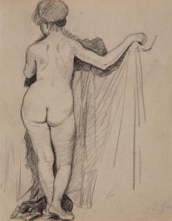 Eugen Spiro - Weiblicher Rückenakt