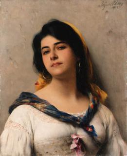 Eugen Von Blaas - A young beauty