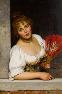 Eugen von Blaas - At the Window