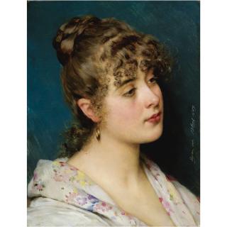 Eugen Von Blaas - Austrian la Bella Veneziana 