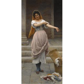 Eugen Von Blaas - Austrian the Laundress