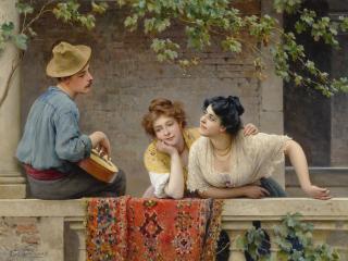 Eugen Von Blaas - Austrian The Mandolinist