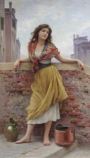 Eugen Von Blaas - Austrian the Watercarrier