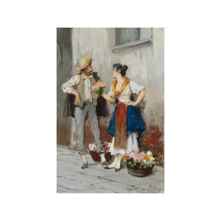 Eugen von Blaas - The Flower Girl