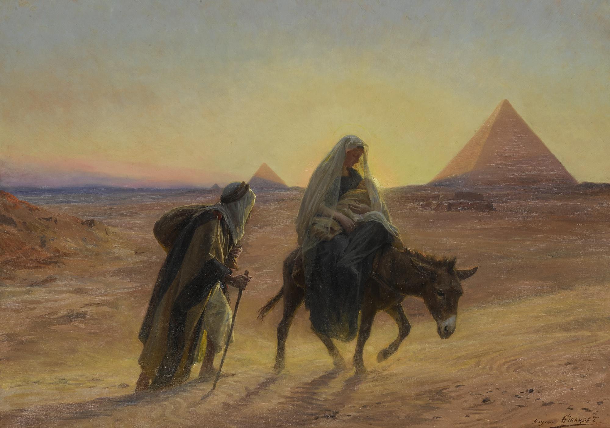 Eugène Alexis Girardet - French flight Into Egypt