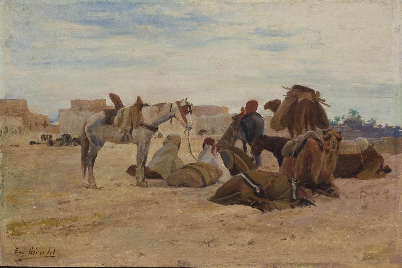 Eugene Alexis Girardet - Le repos à l\'Oasis