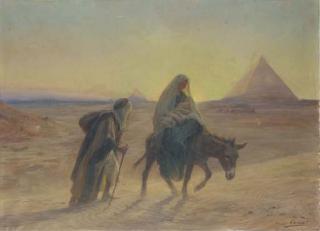 Eugène-Alexis Girardet - The Flight Into Egypt