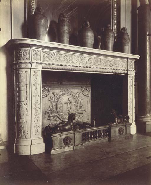 Fireplace, Louvre, 1908 by Eugene Atget Art.Salon