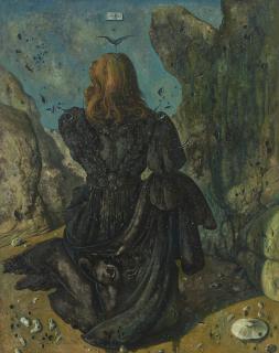 Eugene Berman - Backview of Proserpina in Black