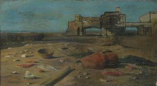 Eugene Berman - Débris antique dans un paysage