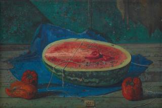 Eugene Berman - The Water-Melon and 3 Red Peppers