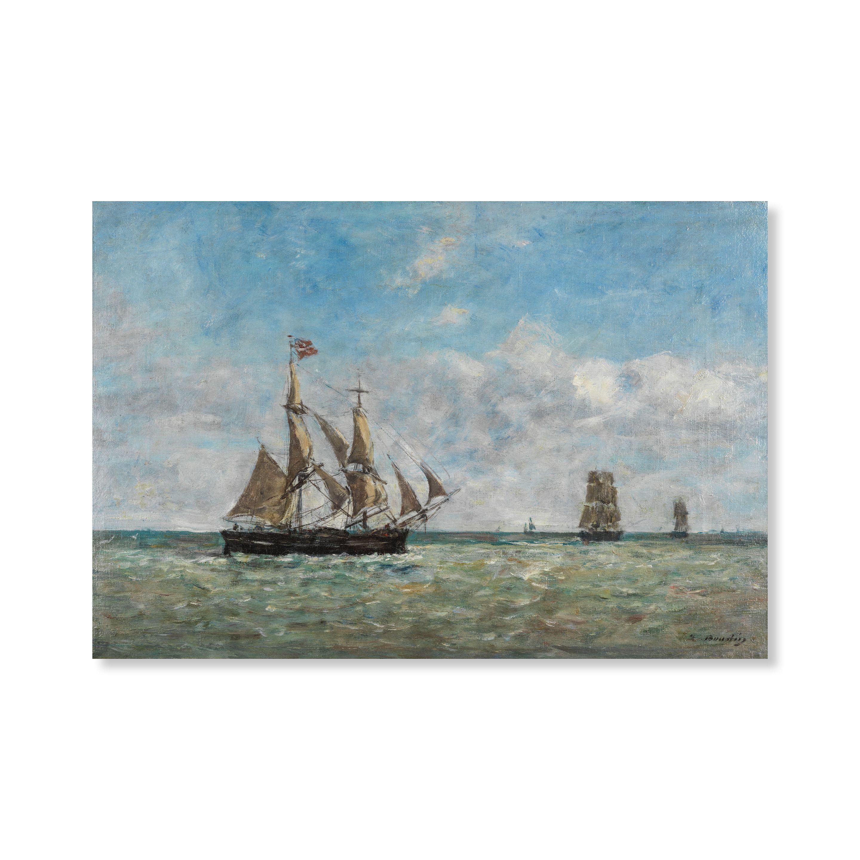 Eugène Boudin - Bateaux de pêche devant Trouville