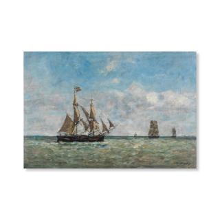 Eugène Boudin - Bateaux de pêche devant Trouville