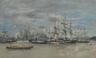 Eugène Boudin - Bordeaux, le port