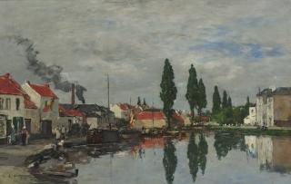 Eugène Boudin - Bruxelles, Le Canal De Louvain