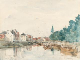 Eugène Boudin - „Canal à Bruxelles“