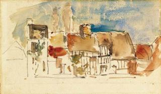 Eugène Boudin - Cottages in Normandy