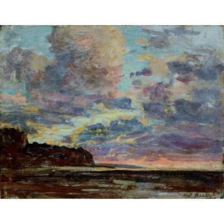 Eugène Boudin - Coucher De Soleil À Etretat